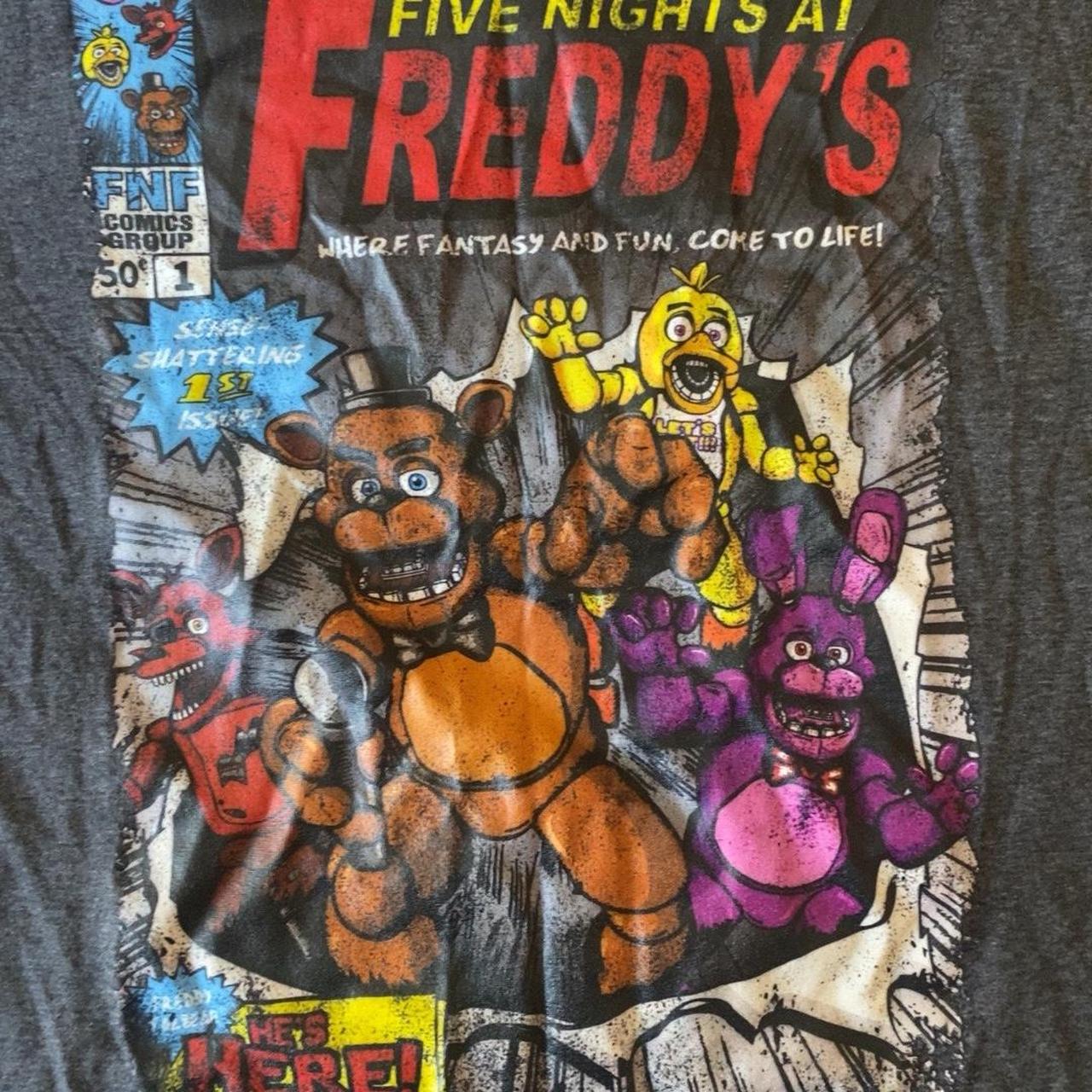 fnaf five nights at freddys t-shirt love this fnaf... - Depop