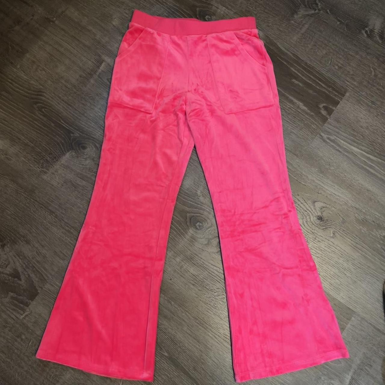 hot pink tracksuit velvet flare sweatpants 🎀 - SOOO... - Depop