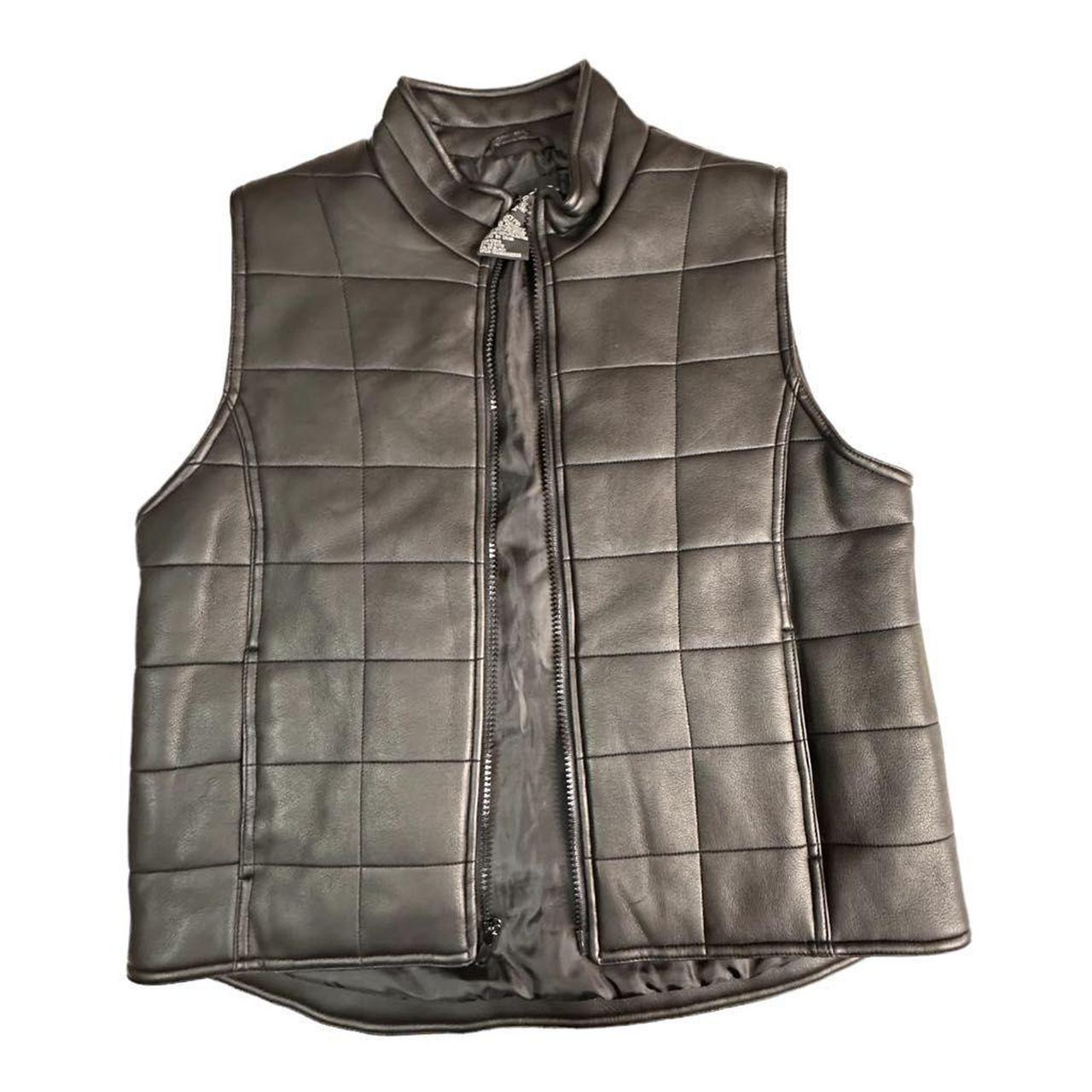 No boundaries black quilted zip vest black juniors