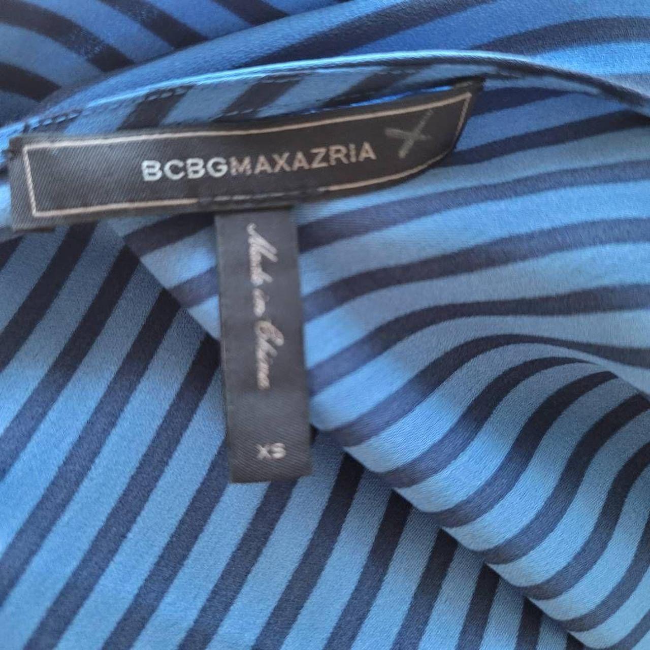 BCBGMAXAZRIA womens Sz XS striped blue Amilia dress Depop