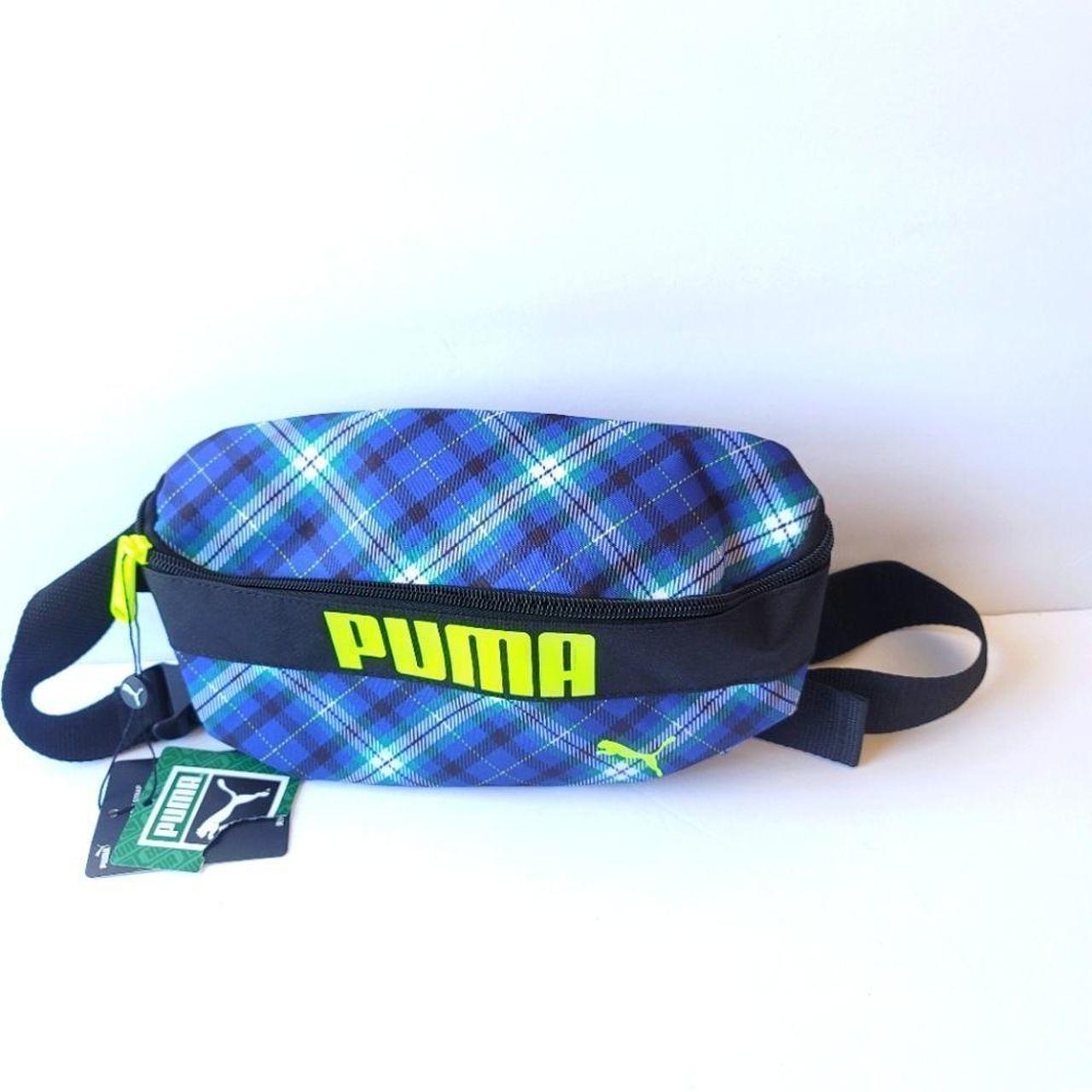 Puma Rythmn Hip Sack fanny pack Plaid Black Navy