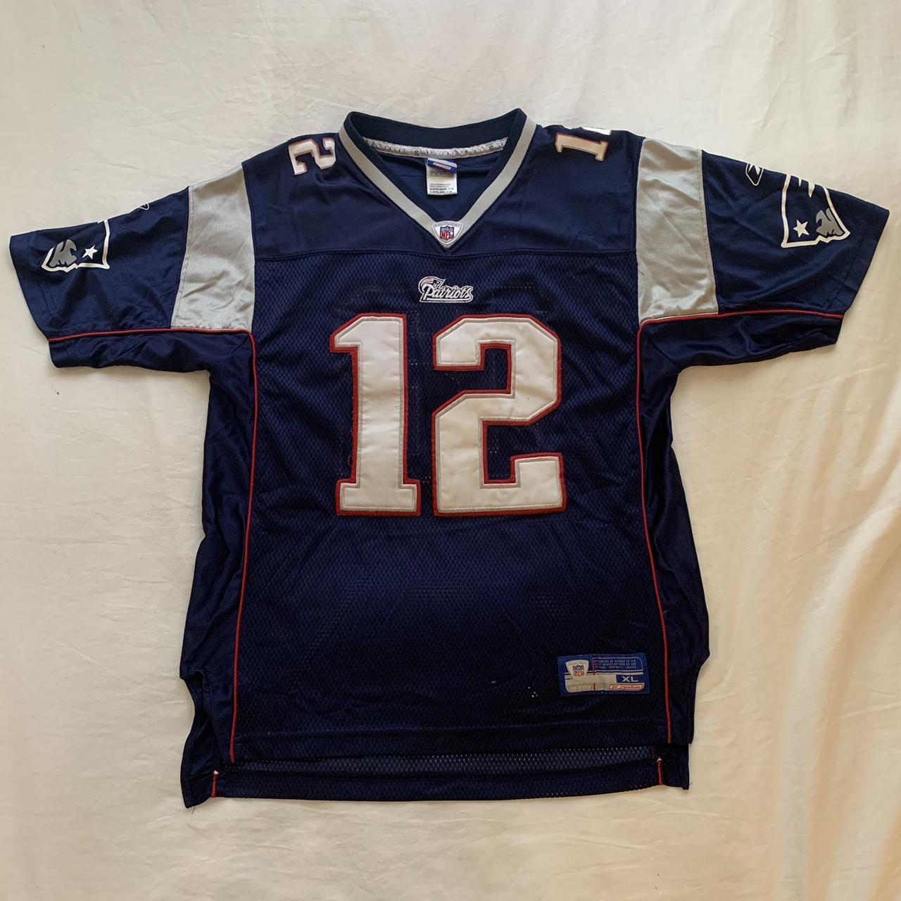 Tom brady patriots jersey on field Reebok stitched - Depop