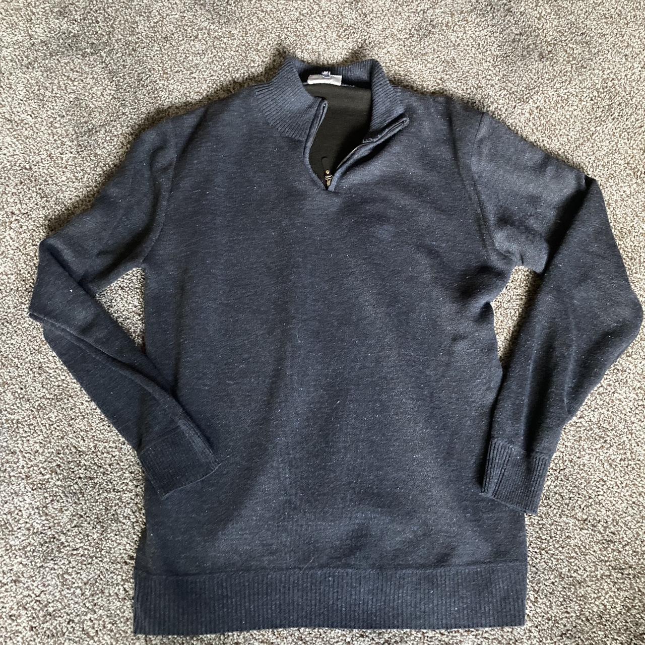Canyon 1/4 zip navy blue Henley sweater. Size xl. Depop