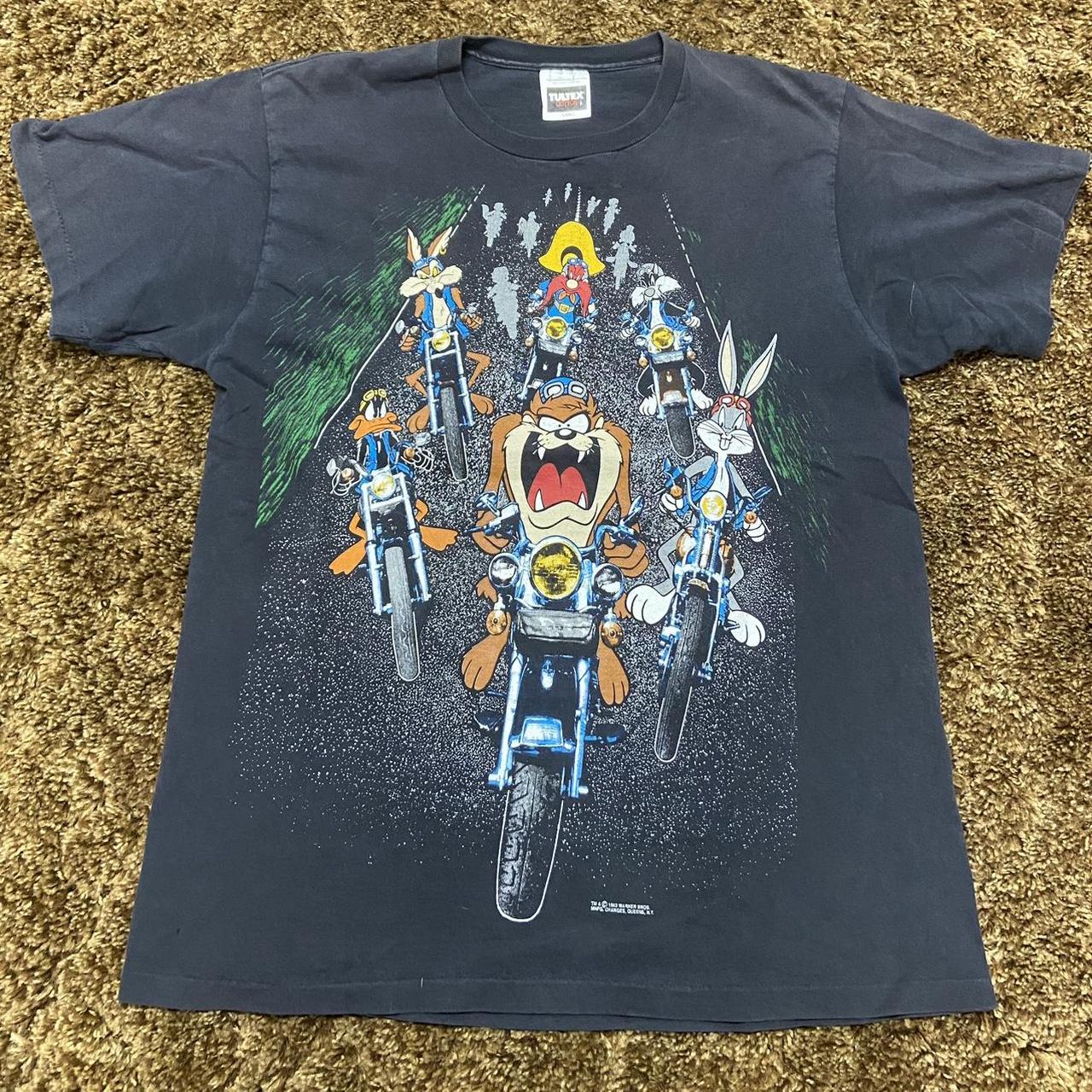 1993 single stitch looney tunes on choppers tee with... - Depop