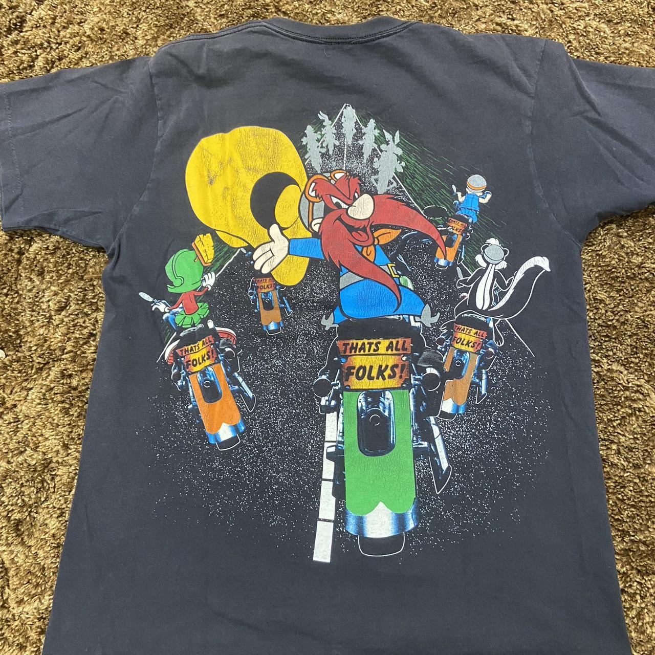 1993 single stitch looney tunes on choppers tee with... - Depop