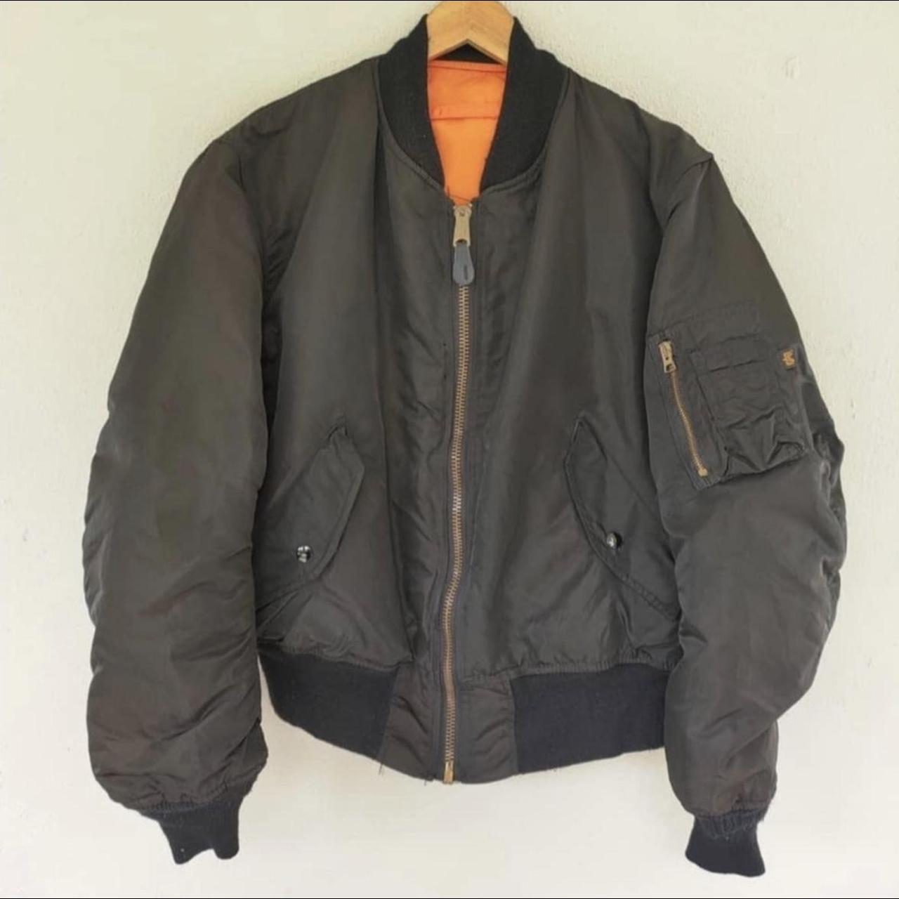 Vintage alpha industries bomber. Is a large but fits... - Depop