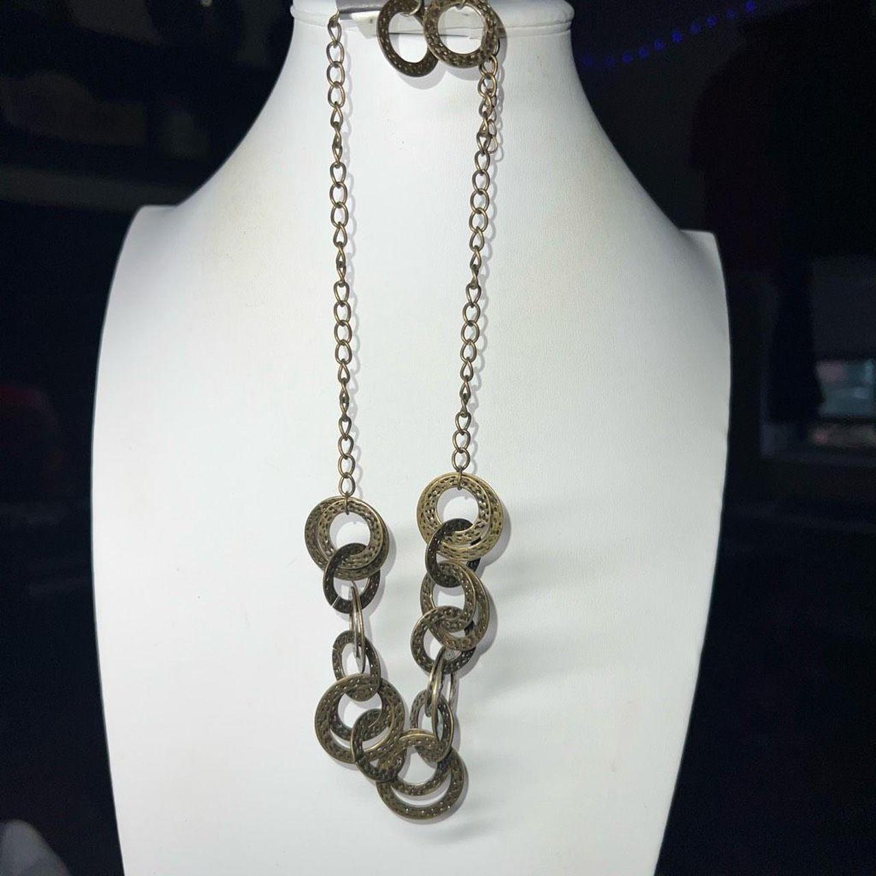 Brass circle hot sale necklace paparazzi