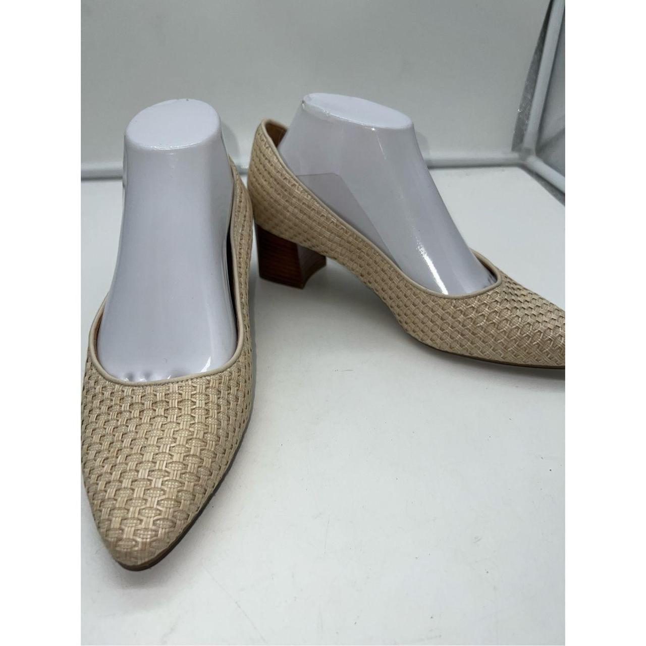 Aquatalia Pasha Woven Raffia Style Pump Depop