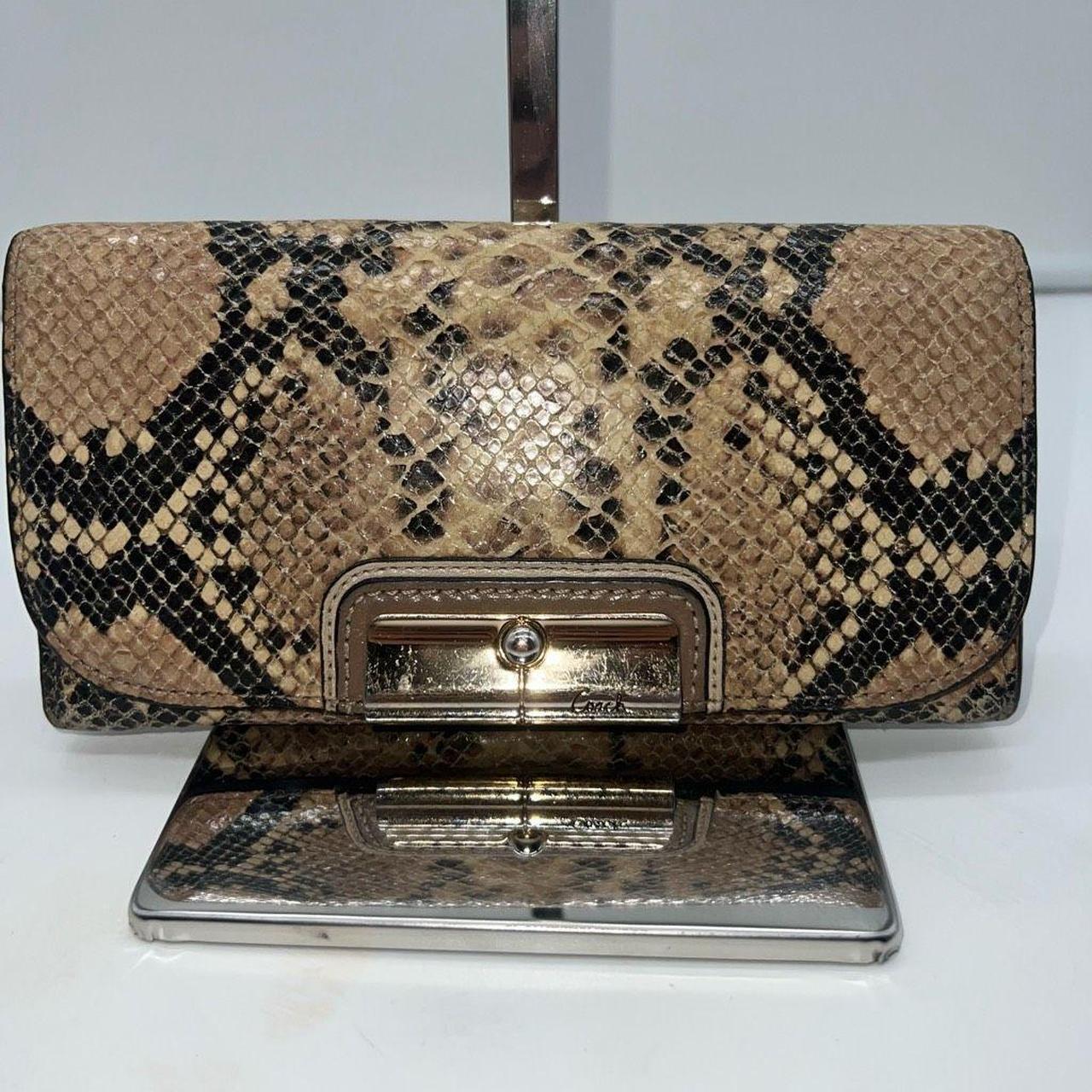 Coach Python Snakeskin Long Wallet Stunning