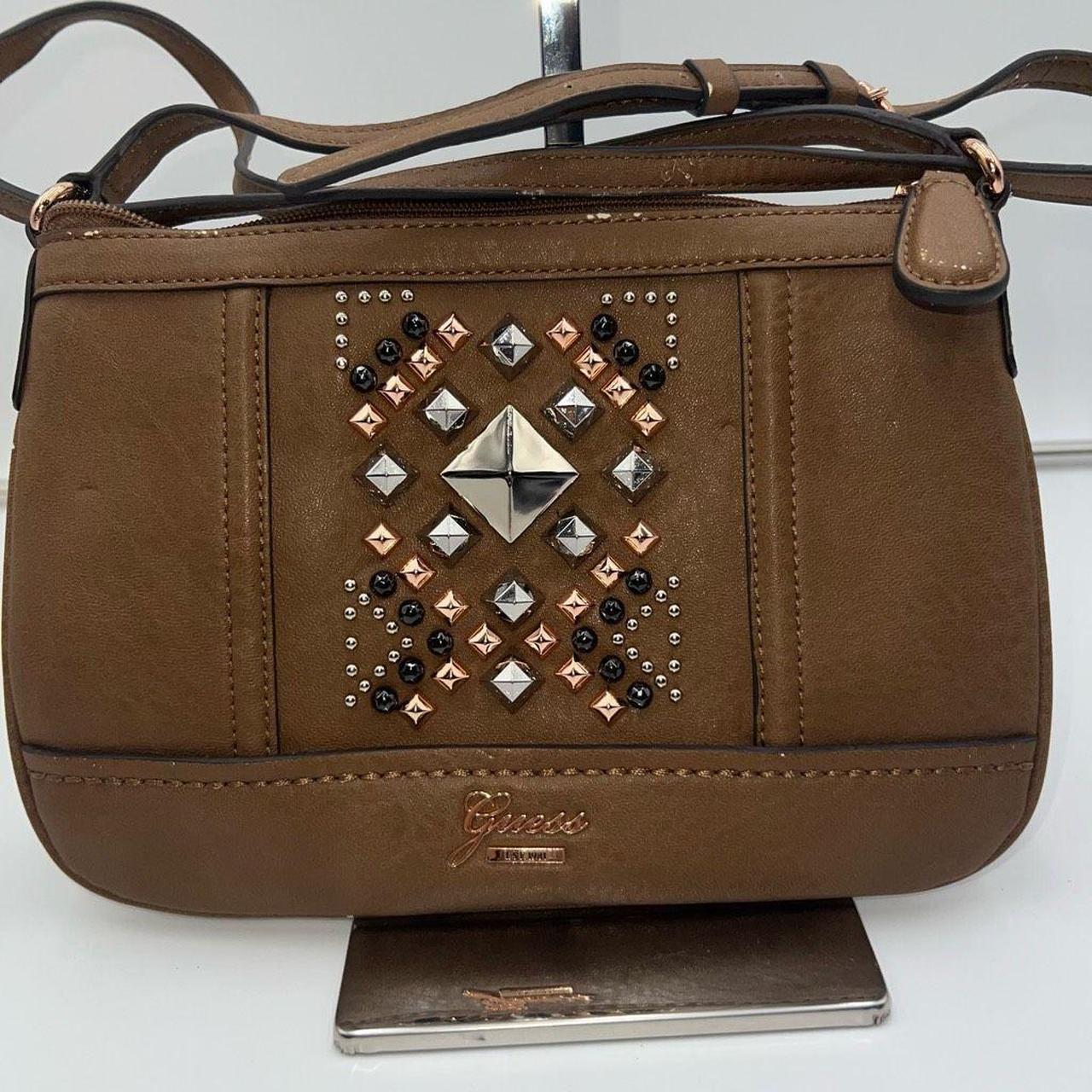 Guess Studded Neutral Faux Leather Crossbody