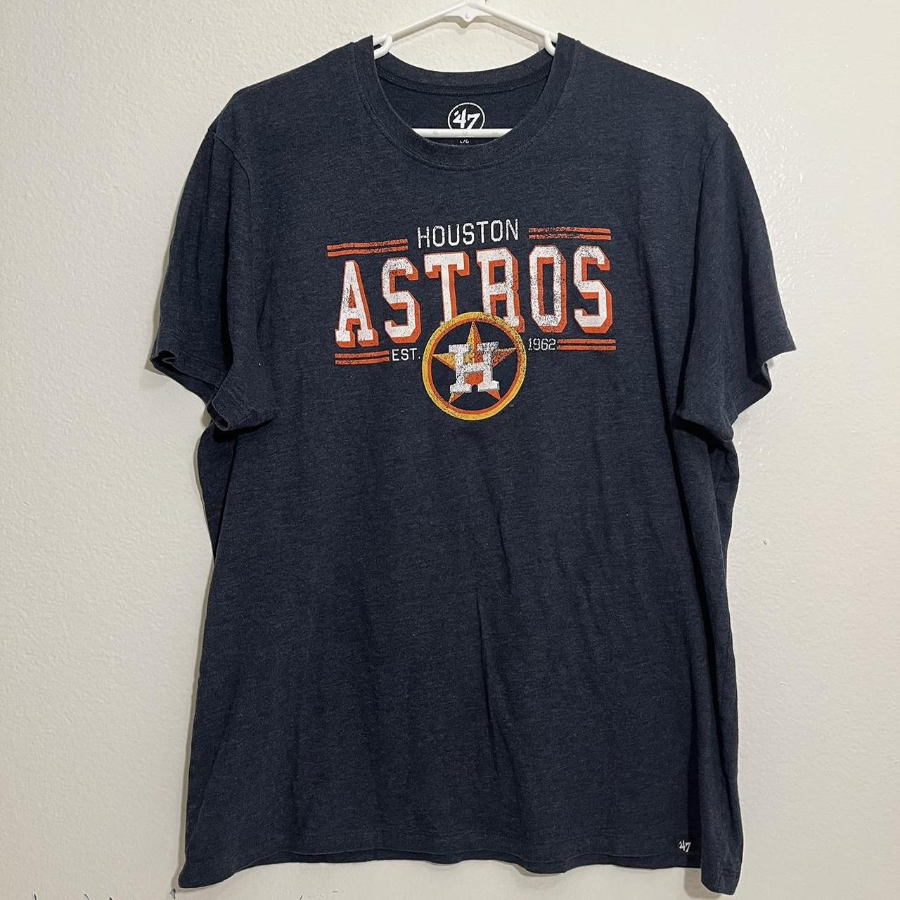 Majestic MLB Houston Astros Gray Tee Shirt Size - Depop