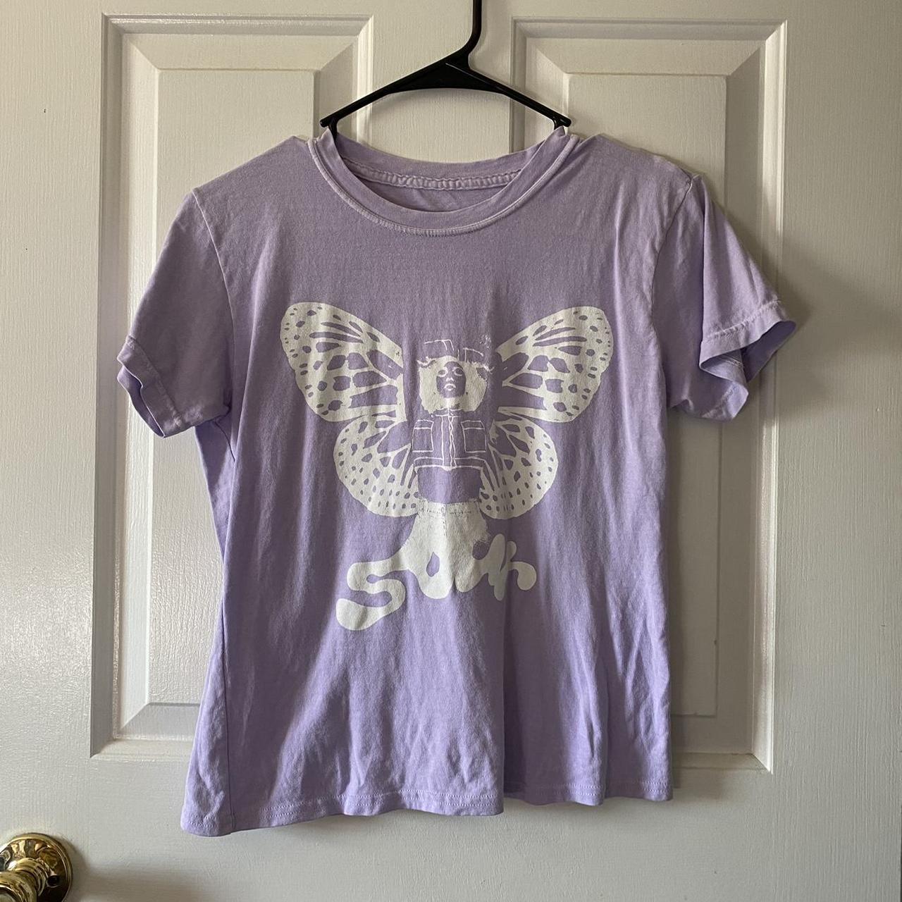 olivia rodrigo SOUR butterfly baby t-shirt. worn... - Depop