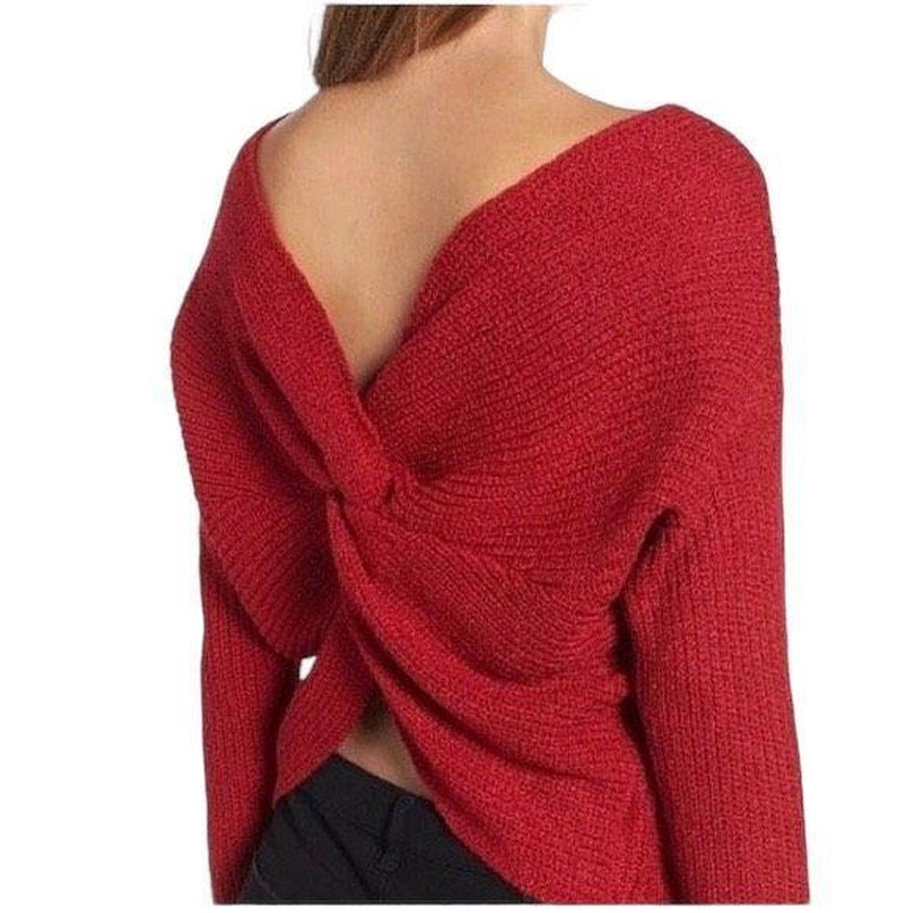 Astr twist clearance back sweater