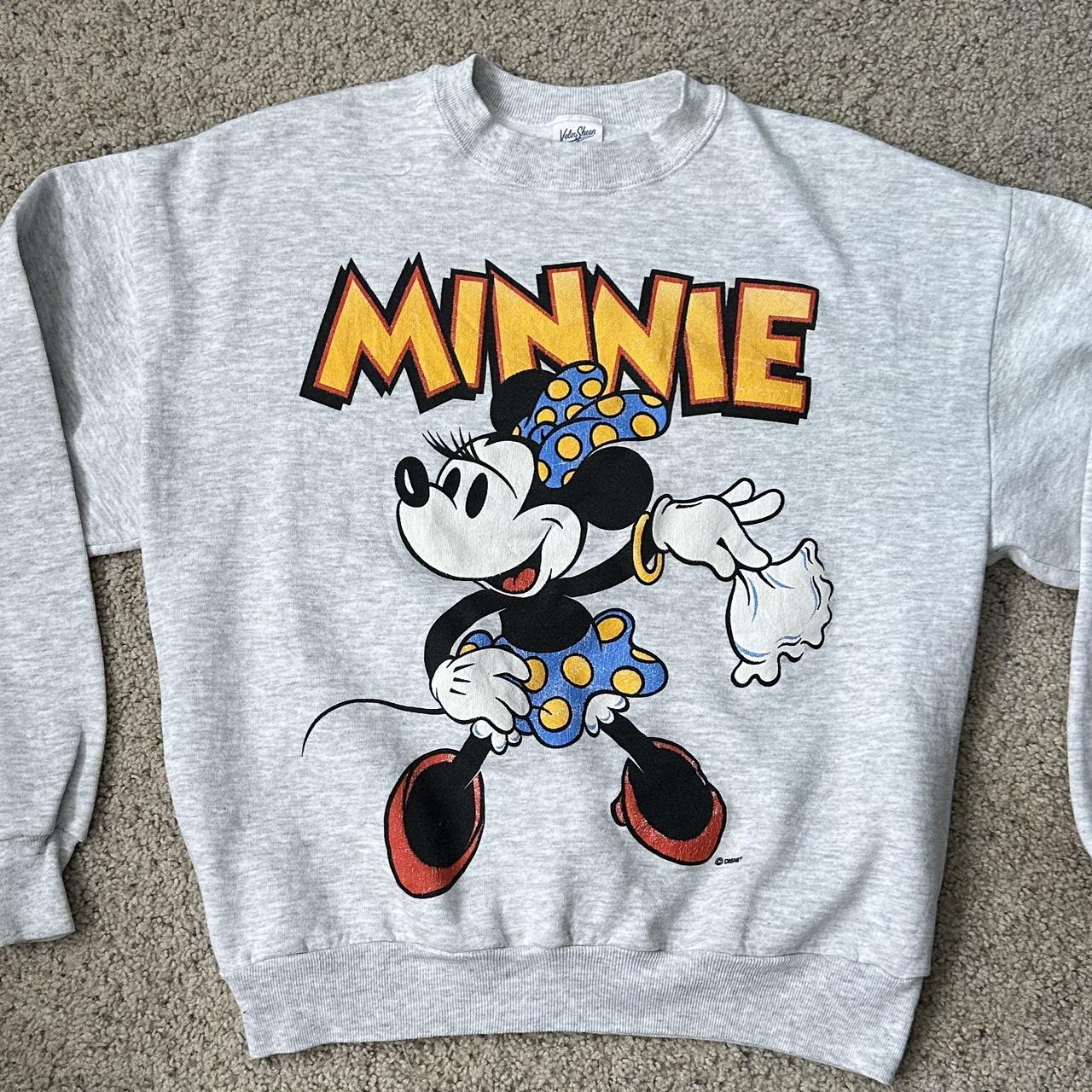 Vintage 80s Minnie Mouse outlet Front and Back Print Crew Neck Sweater Size S