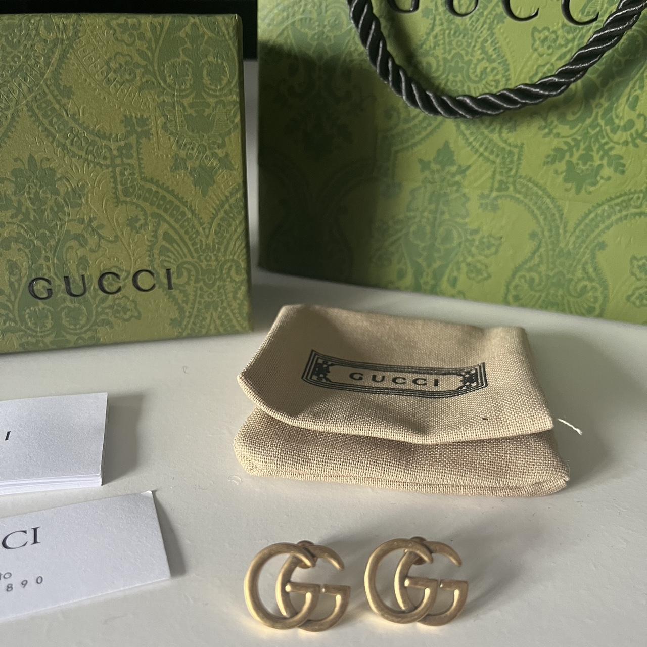 Authentic Gucci Hallmarked Gold Signature “Double G”... - Depop