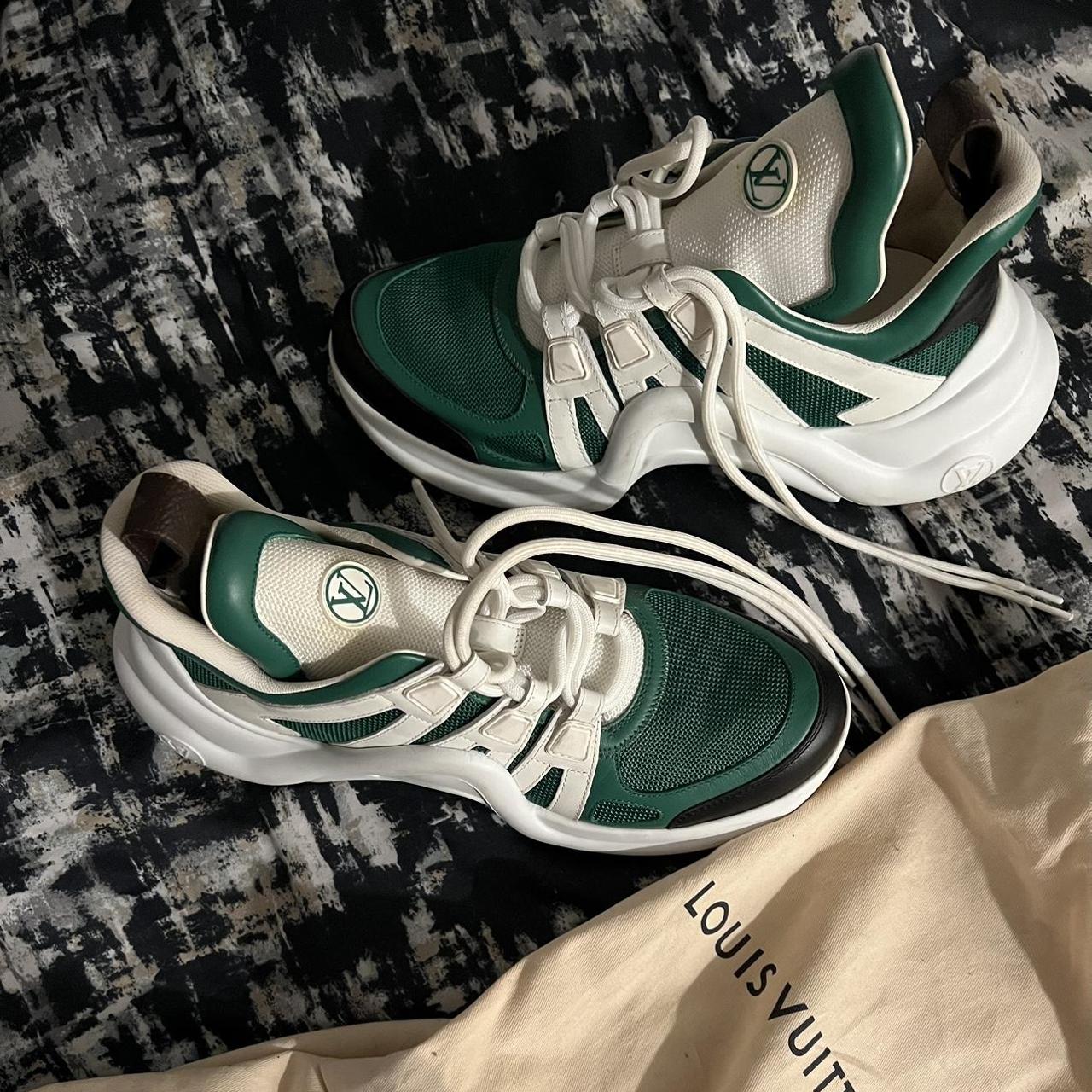 LV Archlight Sneaker Shoes Green & White