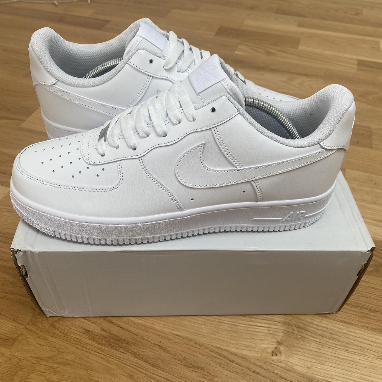 Brand New Nike White Air Force 1s - Size EUR 44.5/UK... - Depop