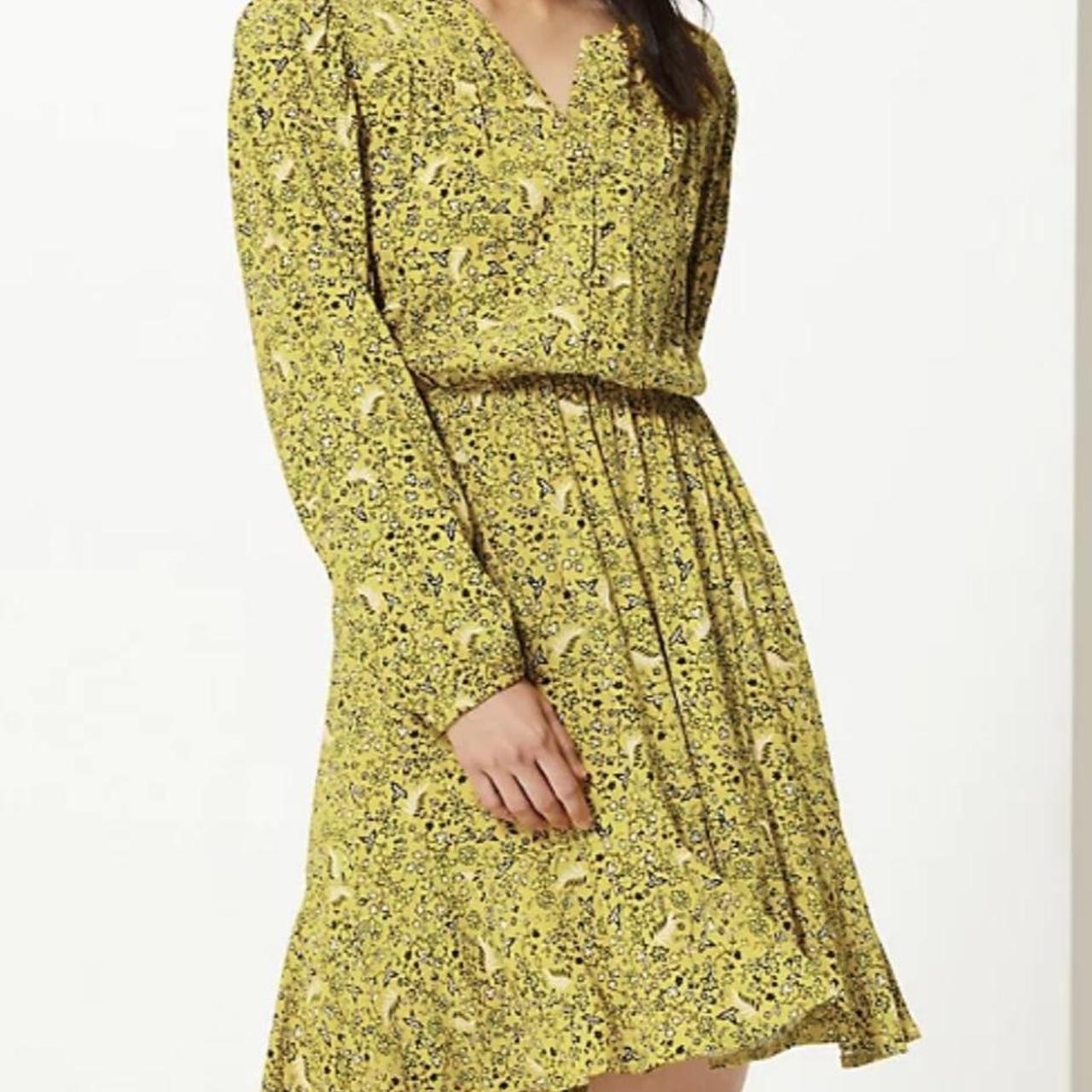 Marks & Spencer Women's Yellow Dress | Depop