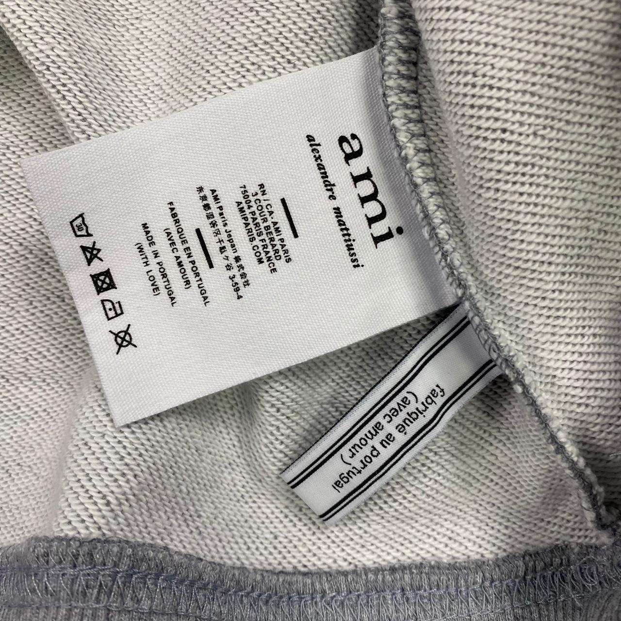 AMI Grey Heart Hoodie : Size Large True to size.... - Depop