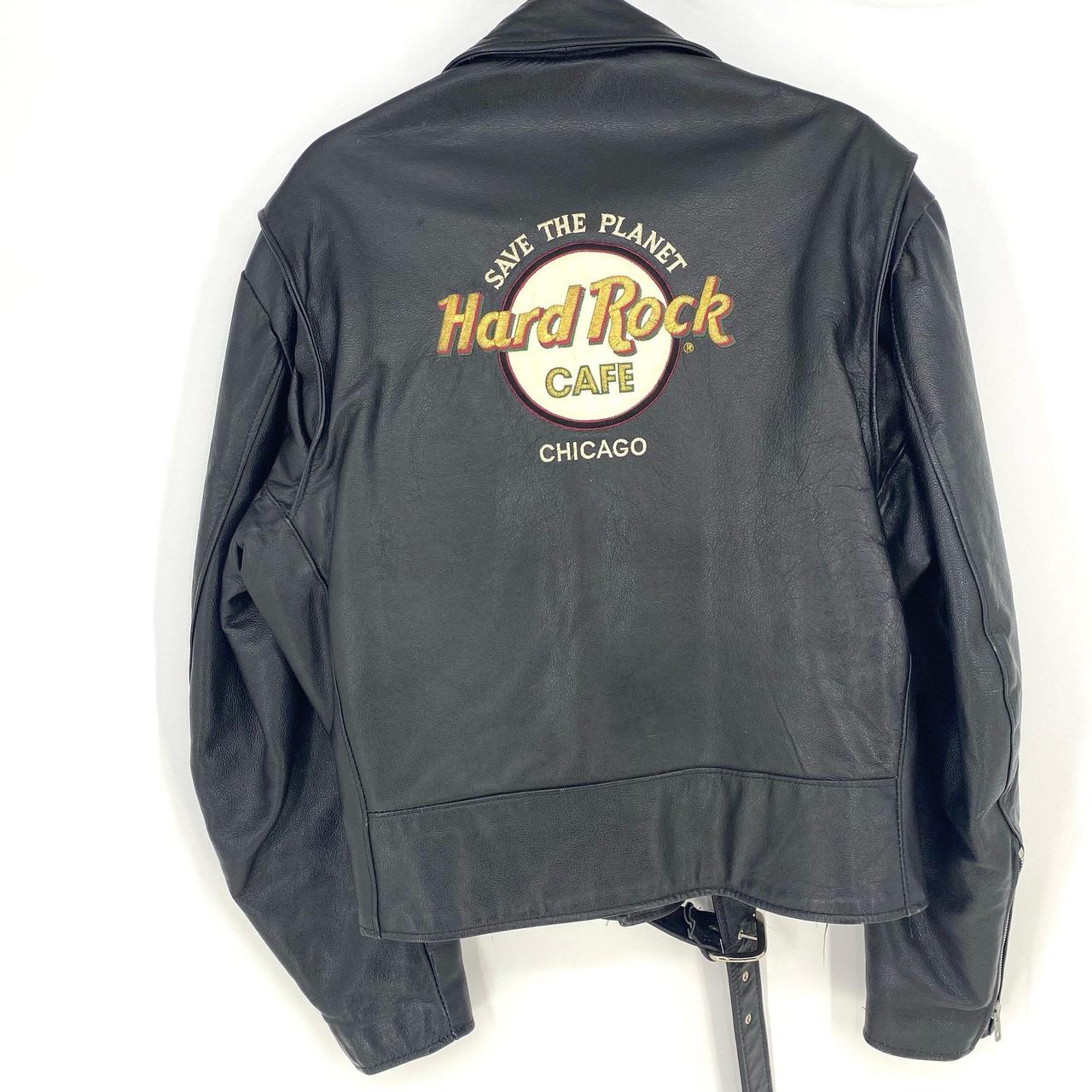 Vintage hard rock cafe hotsell leather jacket