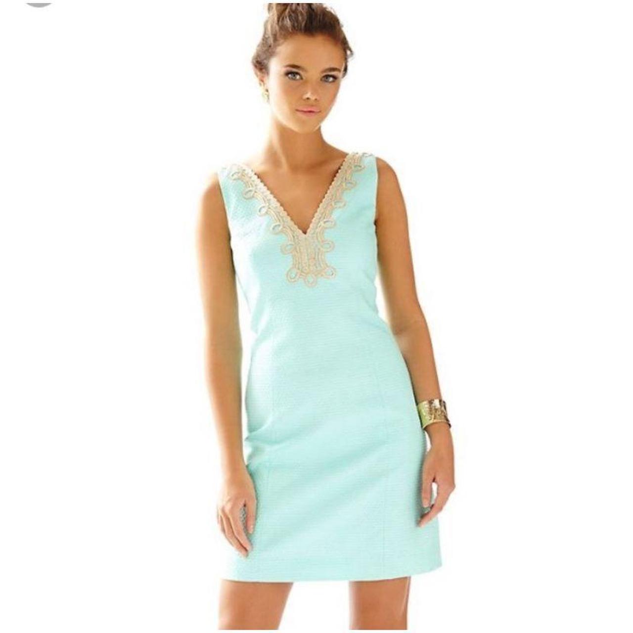 Lilly Pulitzer Women's Green and Blue Dress (3)
