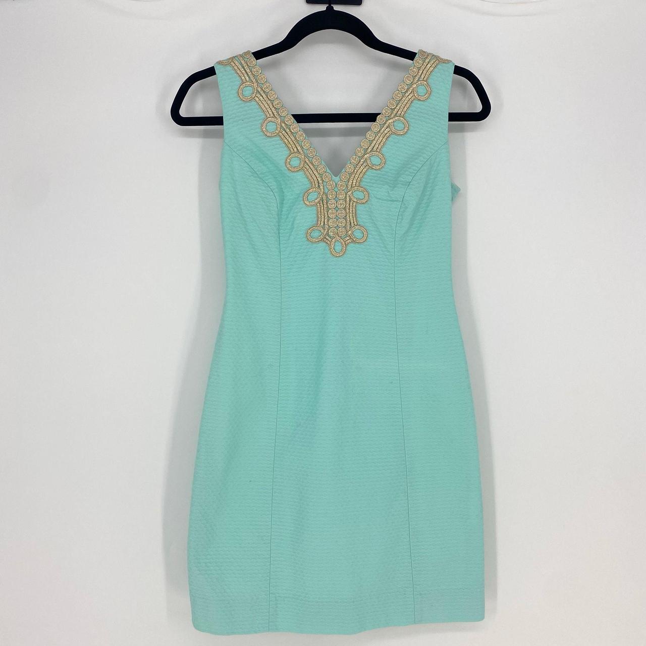 Lilly Pulitzer Women's Green and Blue Dress (2)