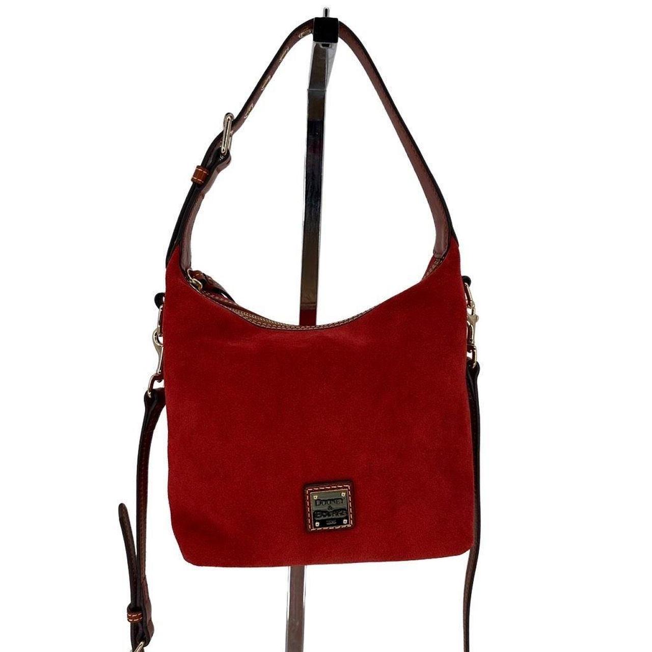 DOONEY & BOURKE Red Suede Zip Satchel Purse