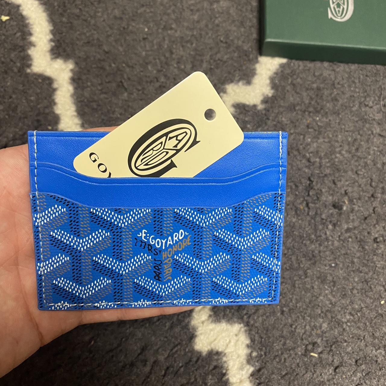Goyard wallet / cardholder Blue with original box Depop