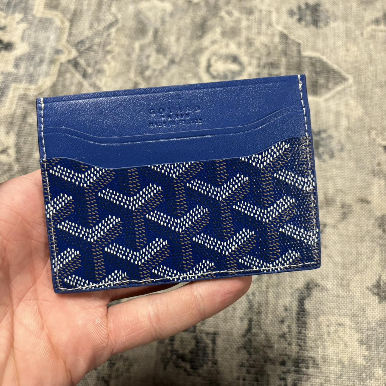 Royal blue goyard wallet / cardholder with original... Depop