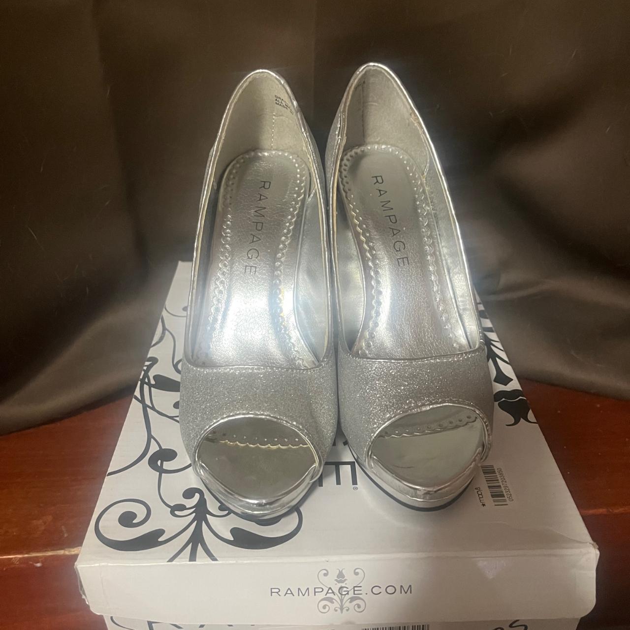 rampage silver heels