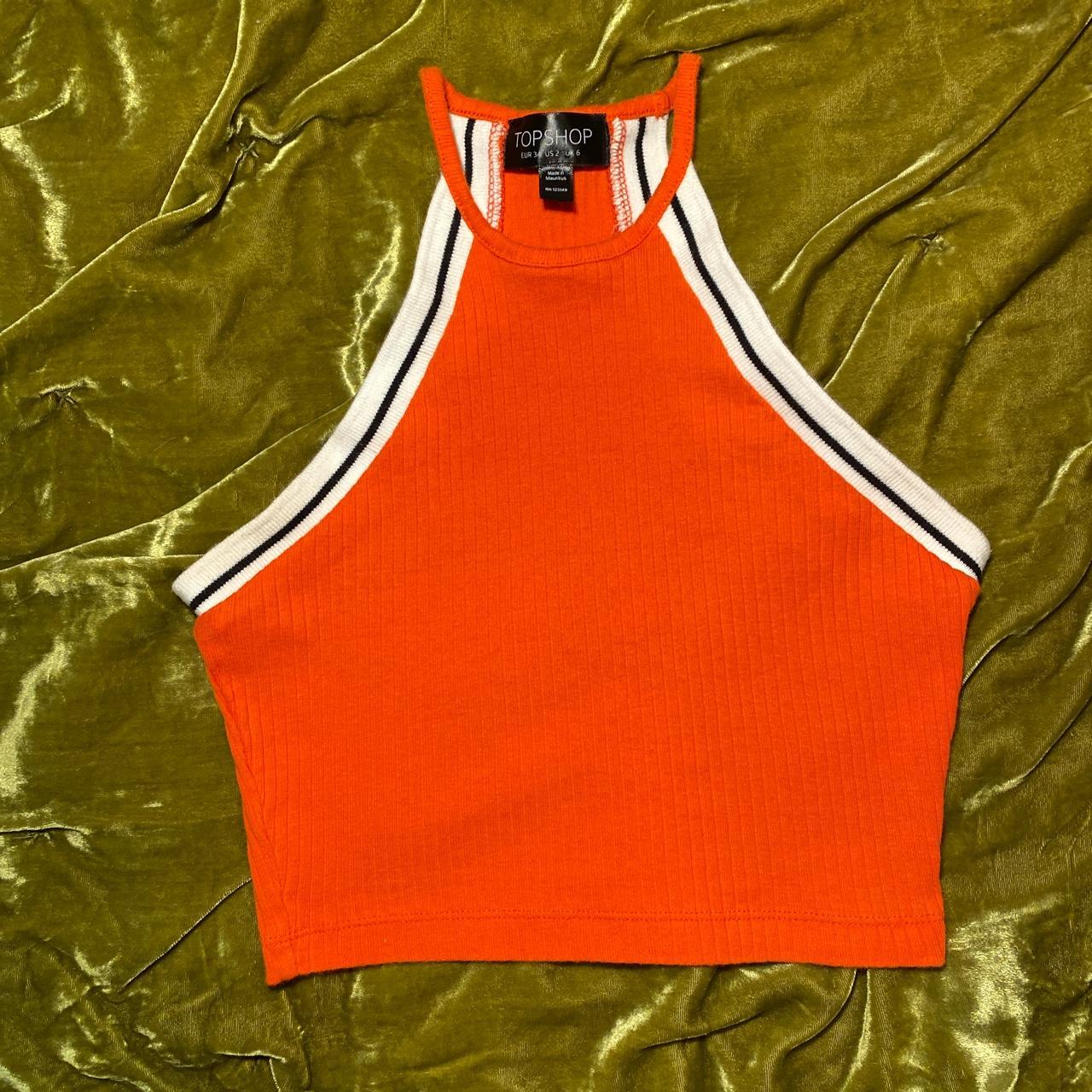 -bright orange tank top from top shop🍊 -great for... - Depop