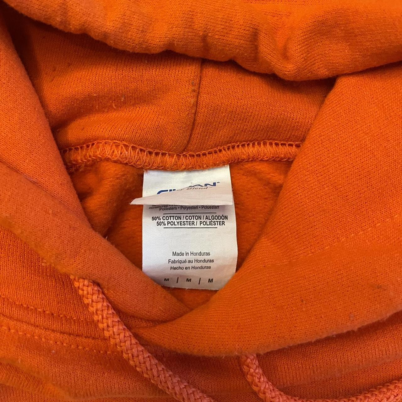 Yeezus Gildan Orange Hoodie Men’s Medium, fits true... - Depop