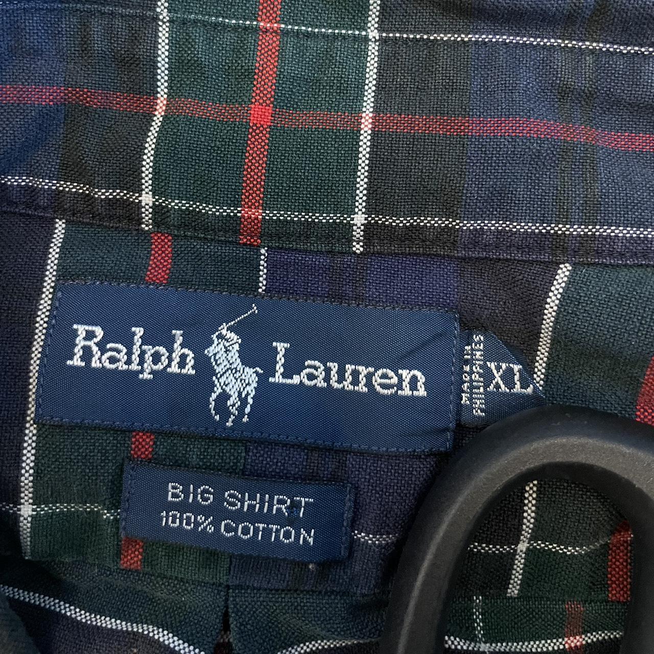 Vintage Ralph Lauren Plaid Long Sleeve Button... - Depop