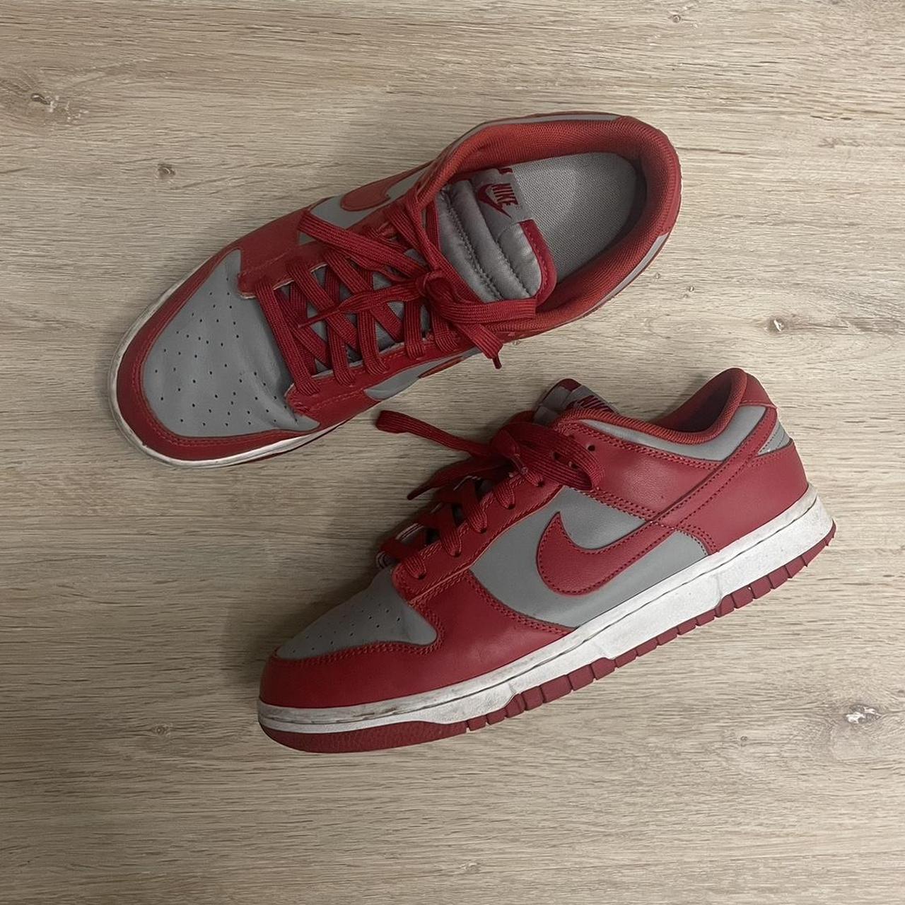 nike dunk low retro red and grey
