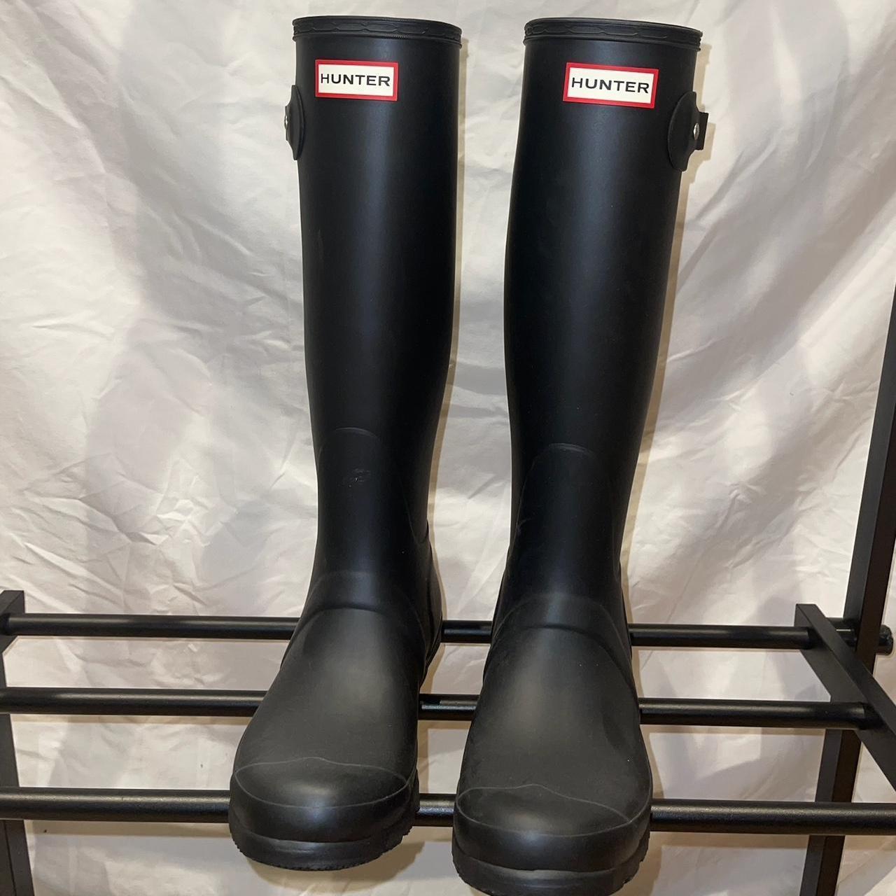 HUNTER ORIGINAL TALL RAIN BOOT Matte black Never... - Depop