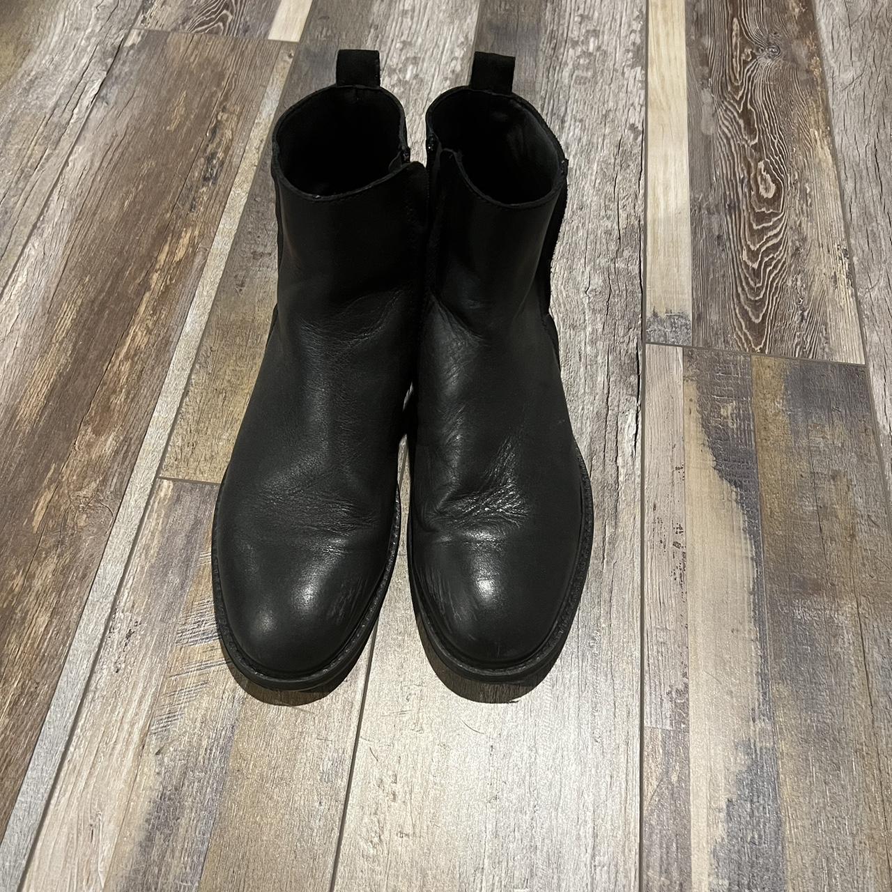 Black Leather boots - Depop