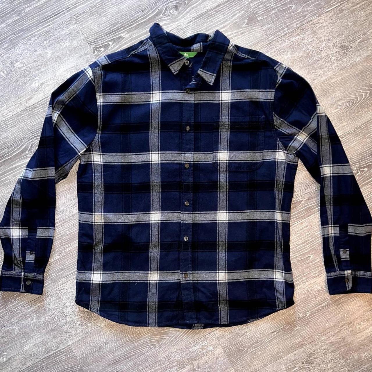 Men's Blue and Black Shirt | Depop