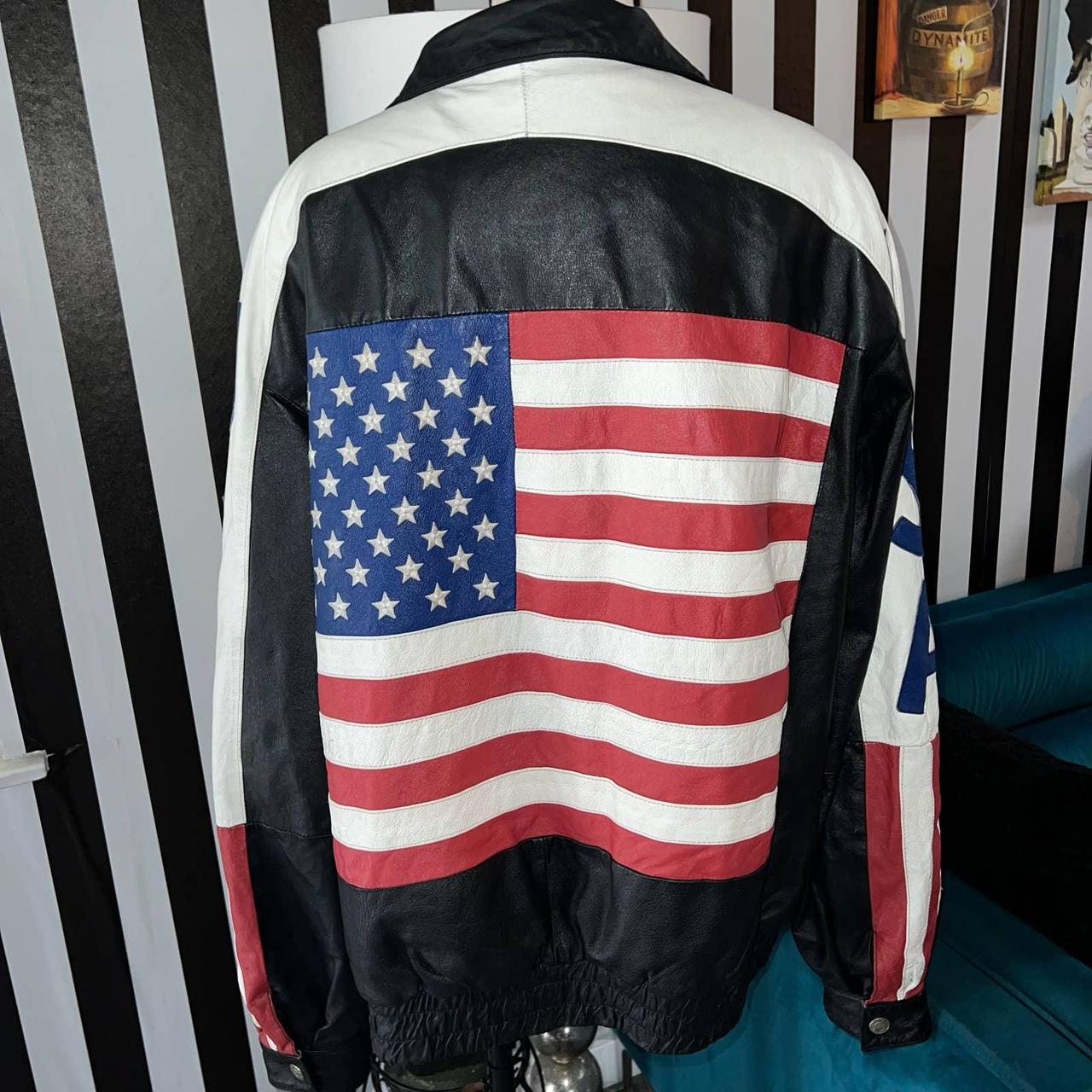 Oscar Piel Vintage 90s USA leather jacket Leather | Depop