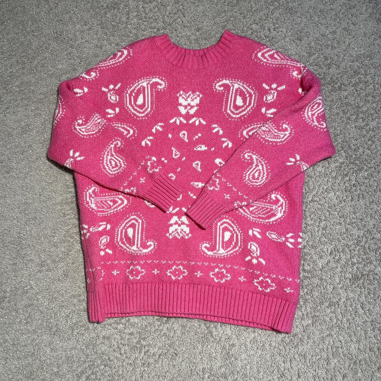 pink bandana sweater