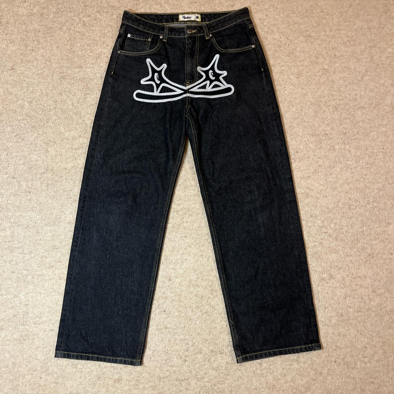 Protect ldn OG White Spike jeans Size: M (W32,... - Depop