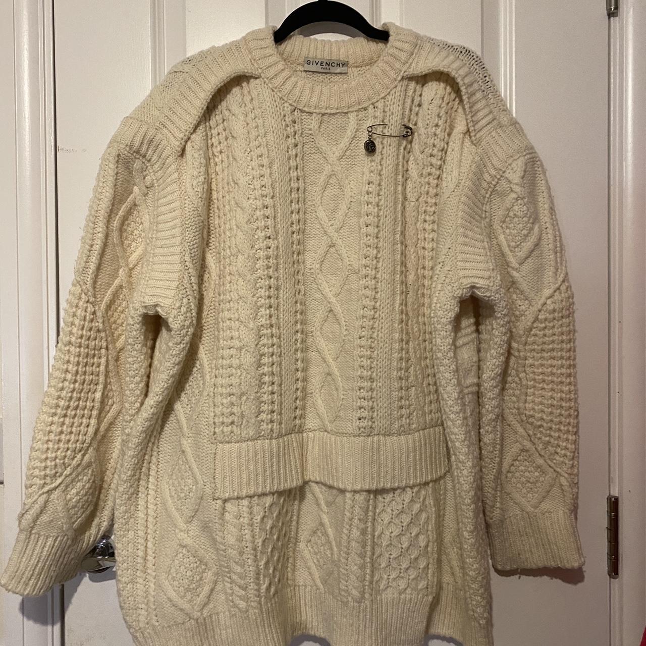 Vintage Givenchy knitted beige sweater with. Depop