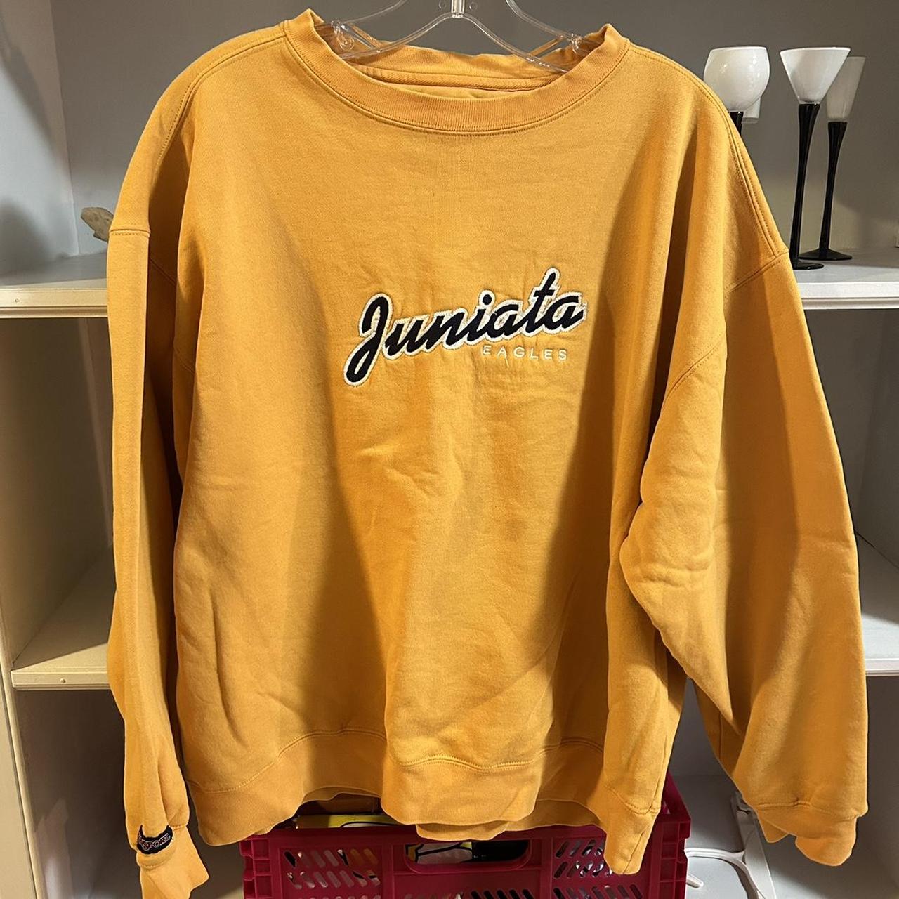 vintage jansport mustard sweatshirt men’s size... Depop