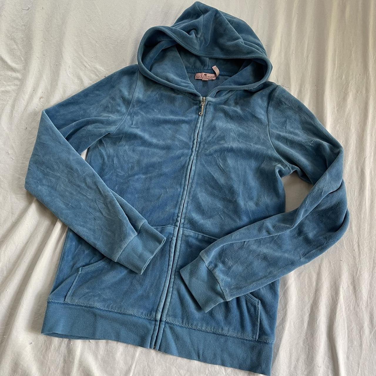 Juicy Couture Men's Pink and Blue Hoodie | Depop