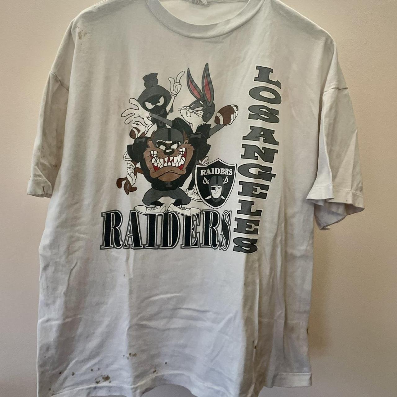 Vintage 90s Los Angeles Raiders T Shirt Mens Size XL Taz