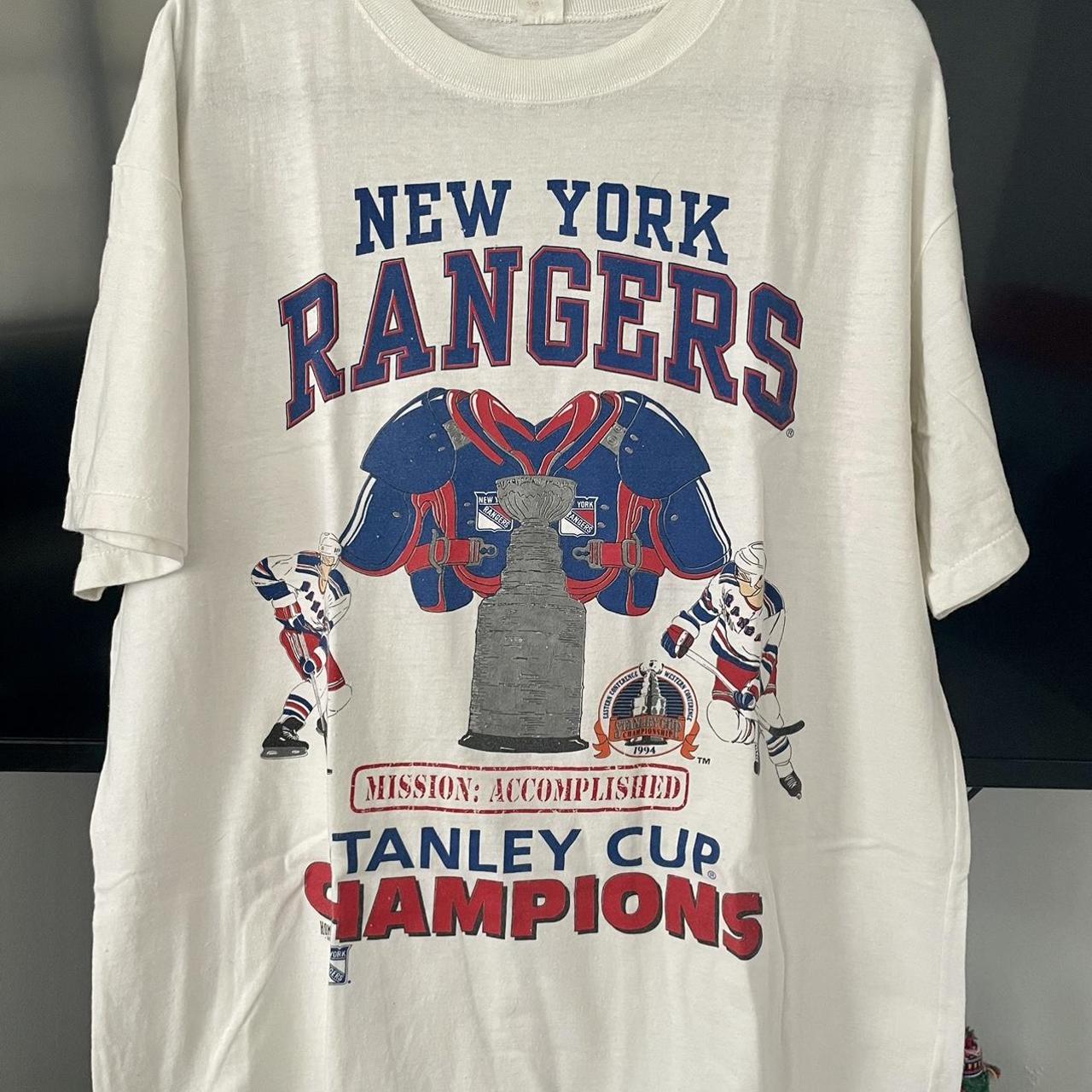 94' NY Rangers Stanley Cup T-Shirt (Single Stitch) 