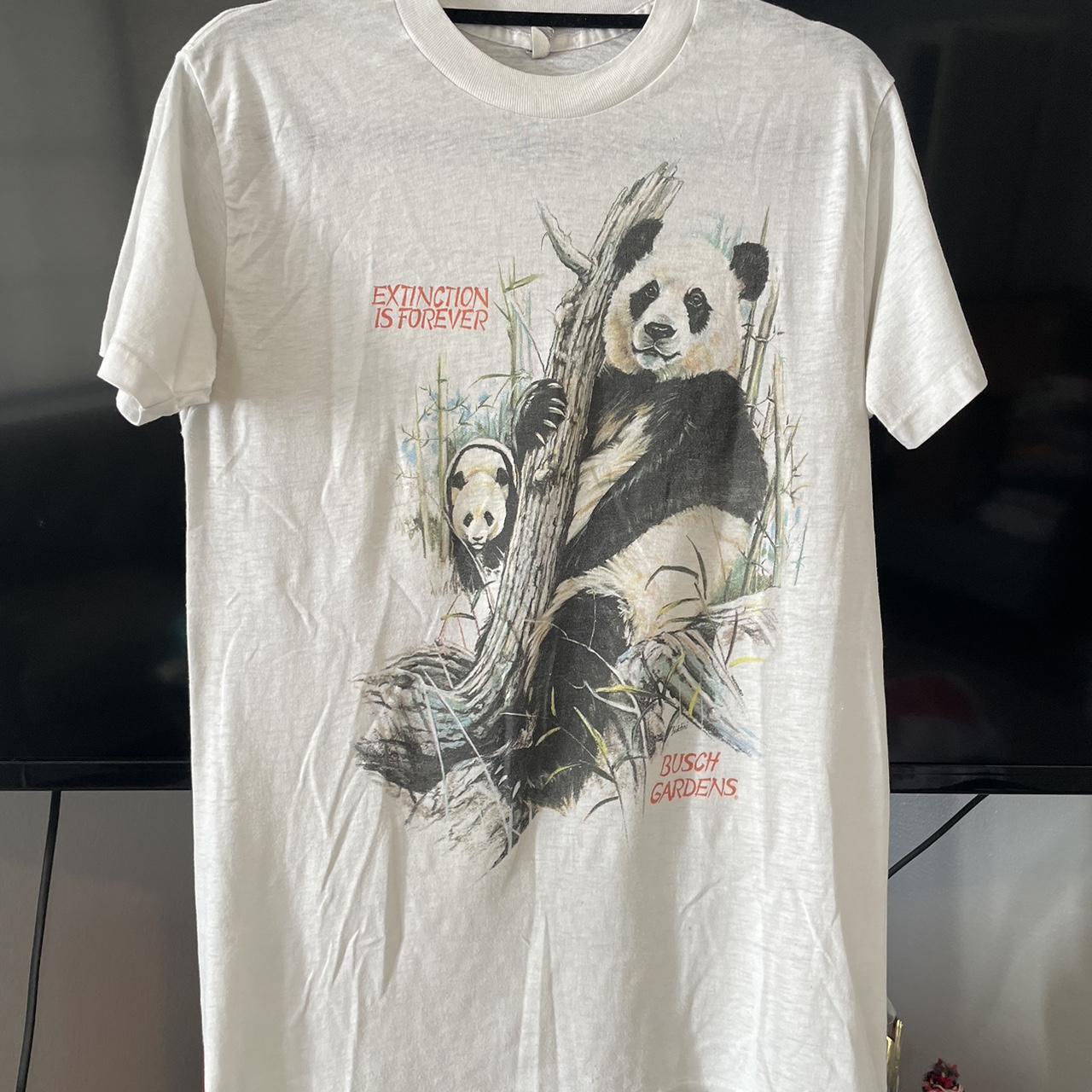 Vintage 80s Giant Pandas Extinction is Forever Busch... - Depop