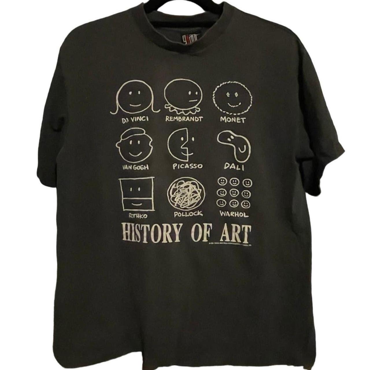 Vintage 1991 History of Art Crew popular Neck Tee