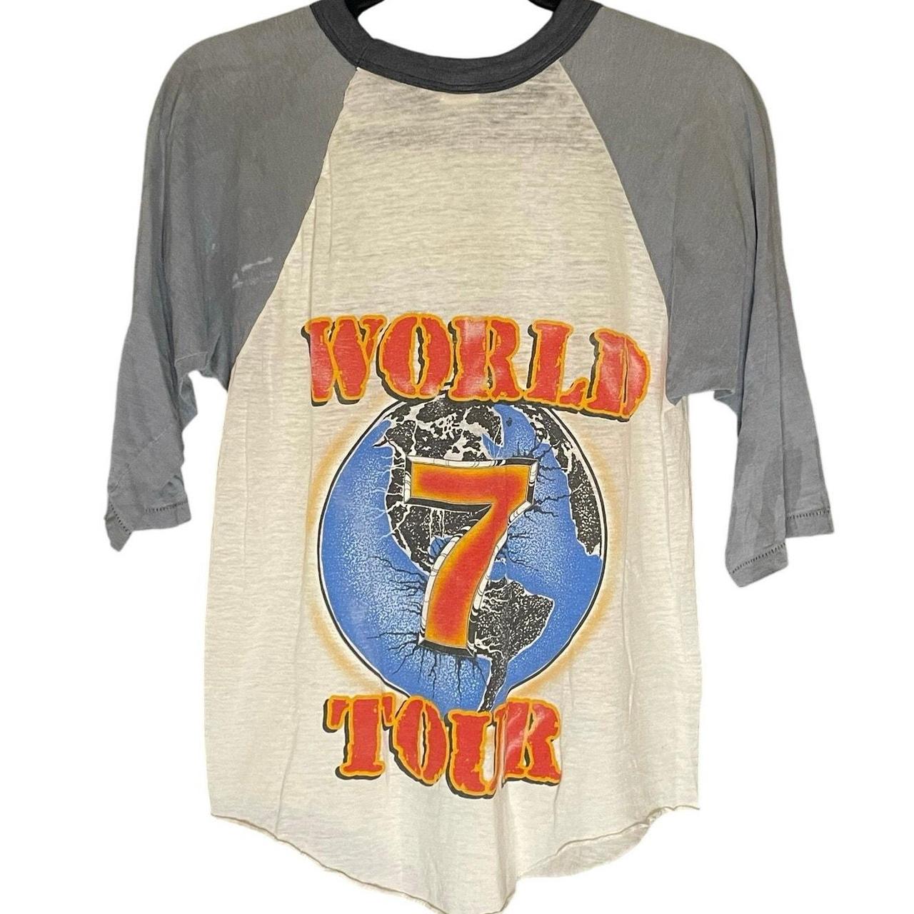 80年代ヴィンテージ TRIUMPH THUNDER SEVEN Tシャツ Rare VTG Triumph Thunder Seven Never Surrender Tour T Shirt