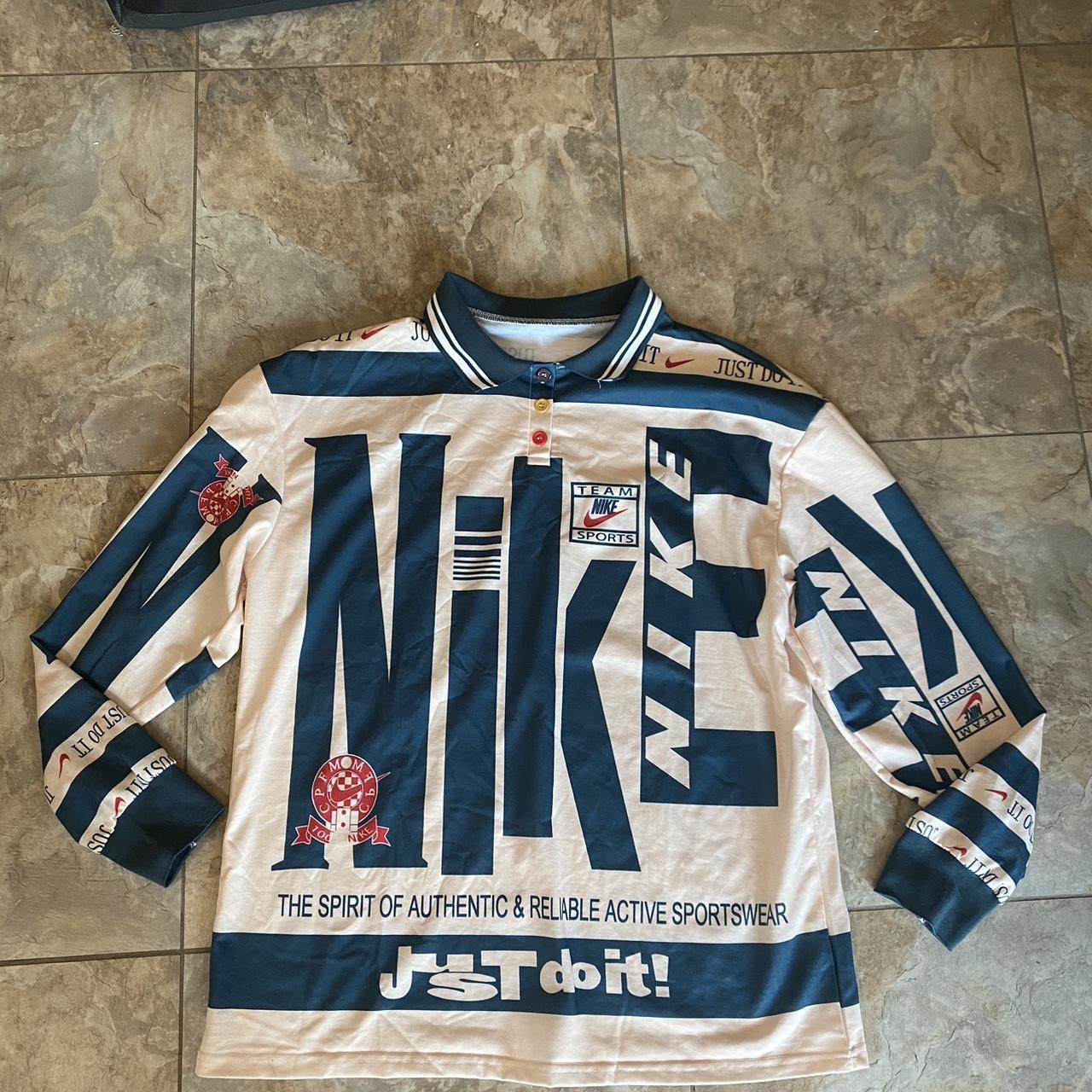 mens nike x cactus plant flea market longsleeve polo