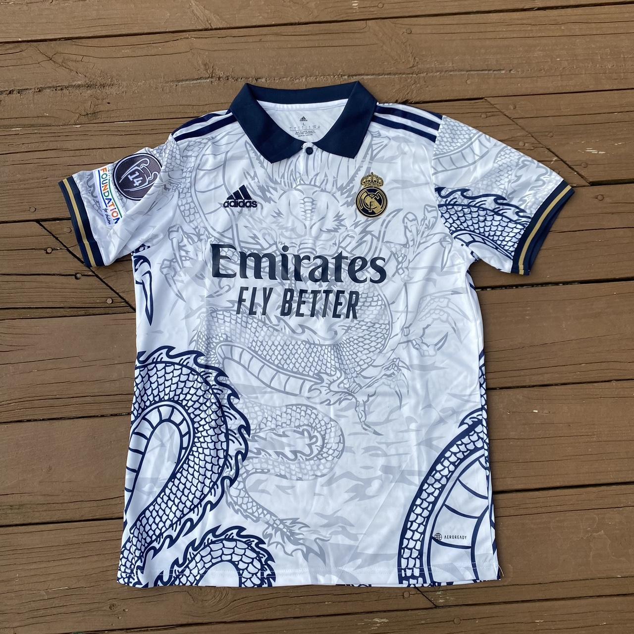 real madrid dragon kit never worn 10/10 condition... - Depop